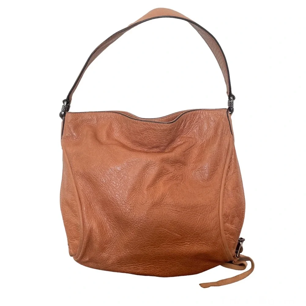Aimee Kestenberg Leather Hobo Shoulder Bag Tan Slouchy Bag